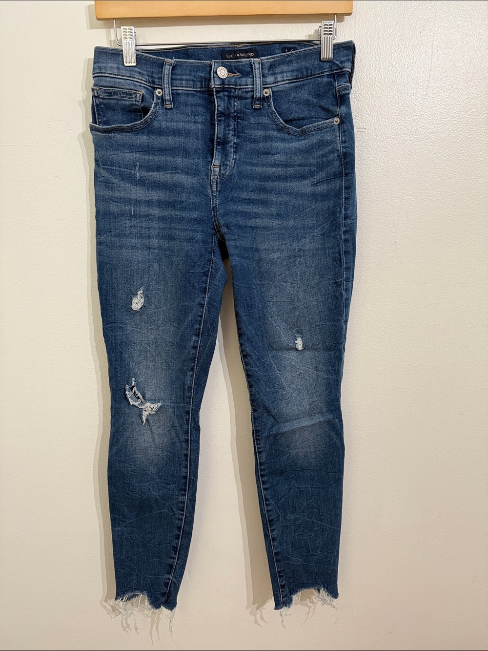 Lucky Brand Mid Rise Jeans Womens Size 4/27 Distressed Y2K
